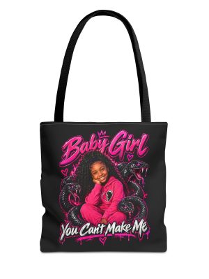 You Can't Make Me Tagline Baby Girl Merch Heartbreak Graphic Tote Bag